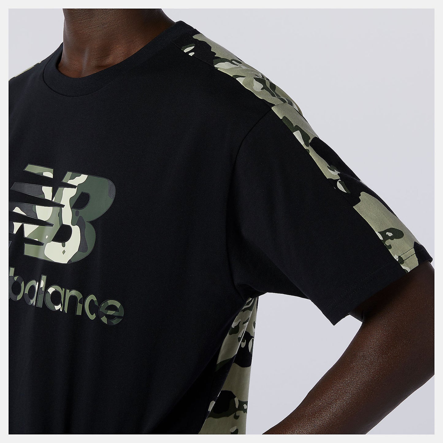 Black Multi NB Essential Camo Tee | New Balance Clothing