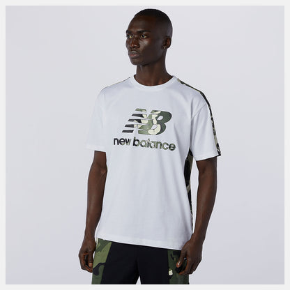 White Multi NB Essential Camo Tee | New Balance Clothing