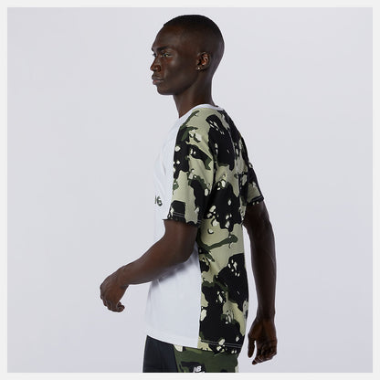 White Multi NB Essential Camo Tee | New Balance Clothing