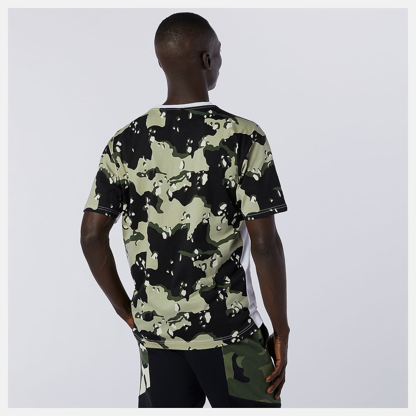 White Multi NB Essential Camo Tee | New Balance Clothing