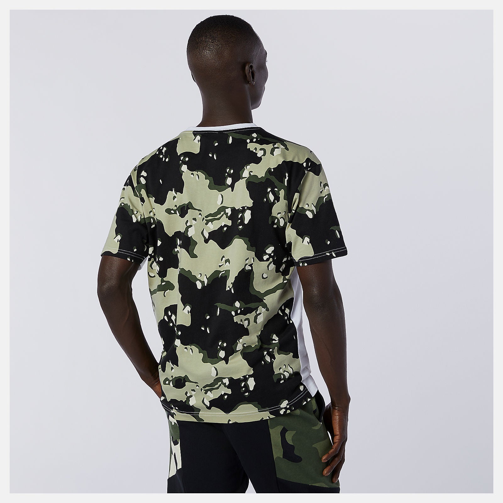 White Multi NB Essential Camo Tee | New Balance Clothing