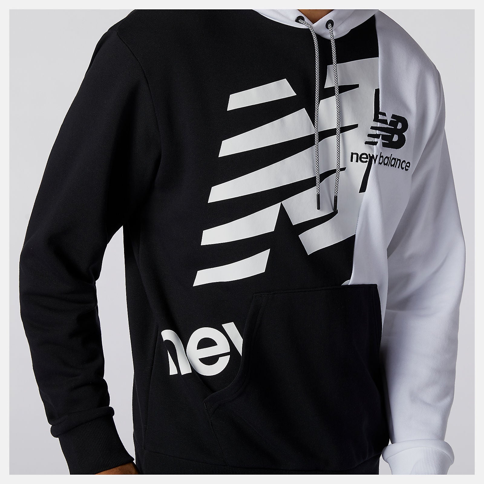 Black Multi NB Athletics Splice Hoody | New Balance Clothing