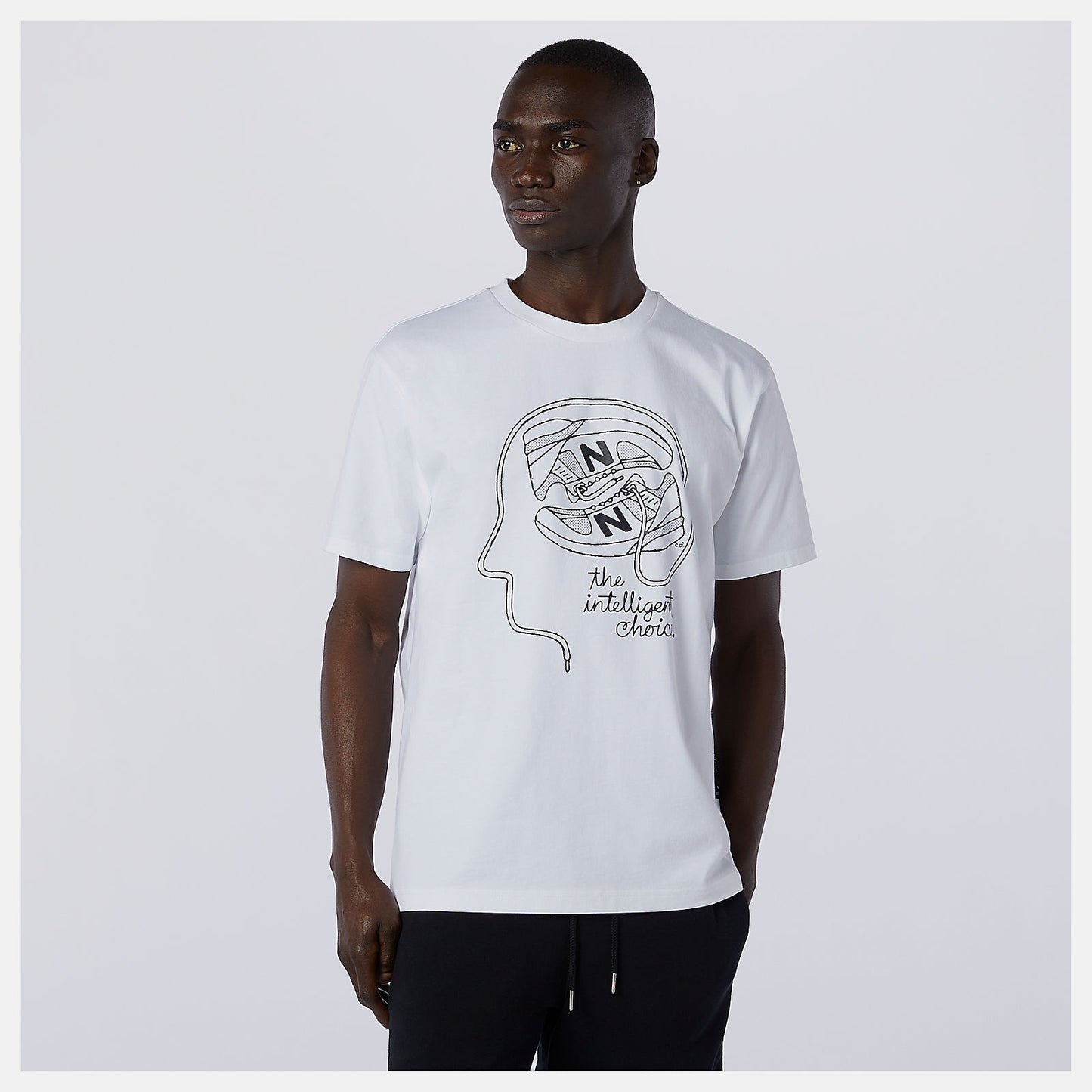 White NB Athletics Delorenzo Shoe Tee | New Balance Clothing