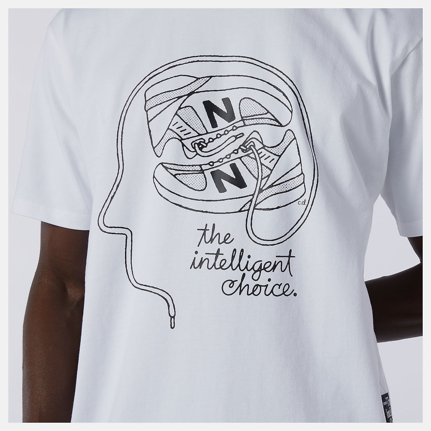 White NB Athletics Delorenzo Shoe Tee | New Balance Clothing