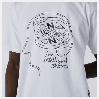 White NB Athletics Delorenzo Shoe Tee | New Balance Clothing
