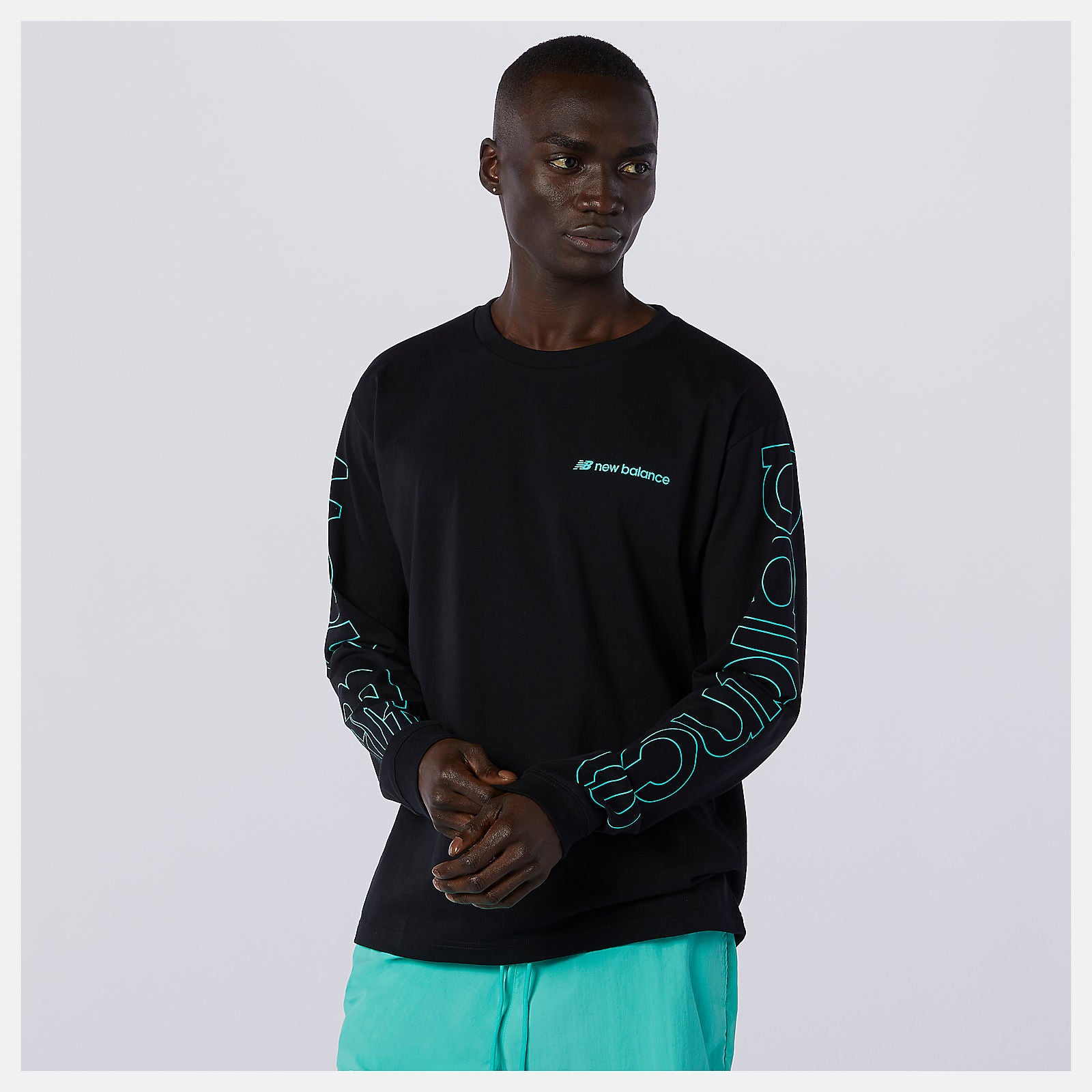 Black NB Sport Style Optiks Longsleeve Tee | New Balance Clothing