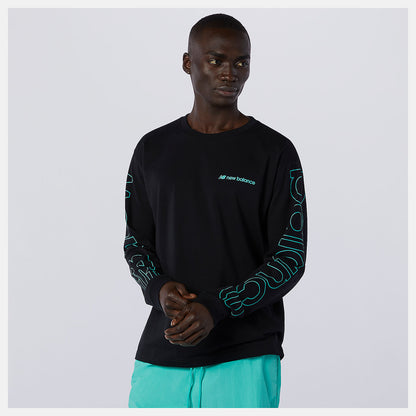 Black NB Sport Style Optiks Longsleeve Tee | New Balance Clothing