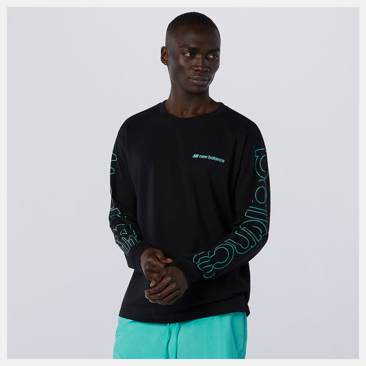 Black NB Sport Style Optiks Longsleeve Tee | New Balance Clothing