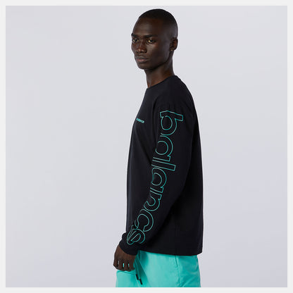 Black NB Sport Style Optiks Longsleeve Tee | New Balance Clothing