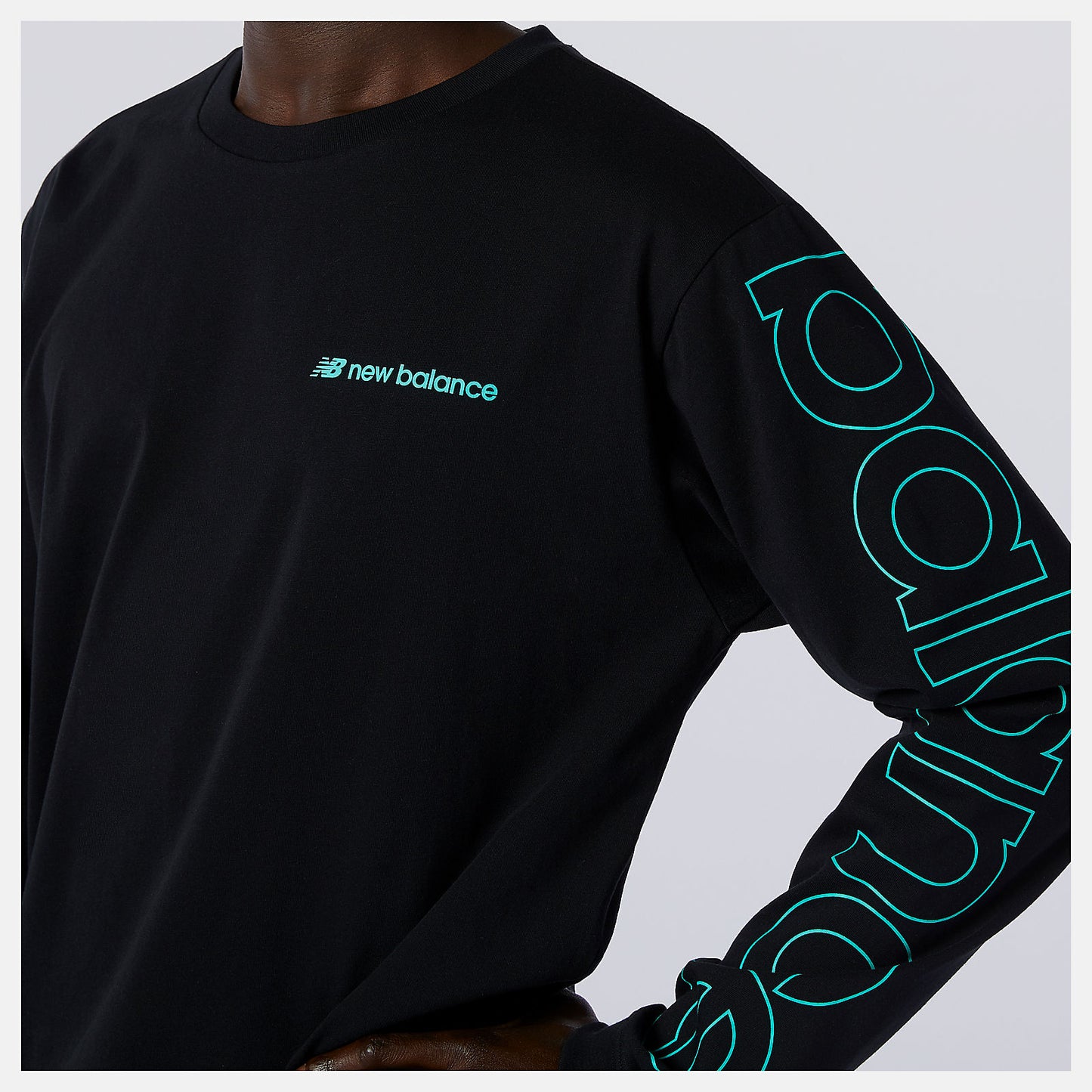 Black NB Sport Style Optiks Longsleeve Tee | New Balance Clothing