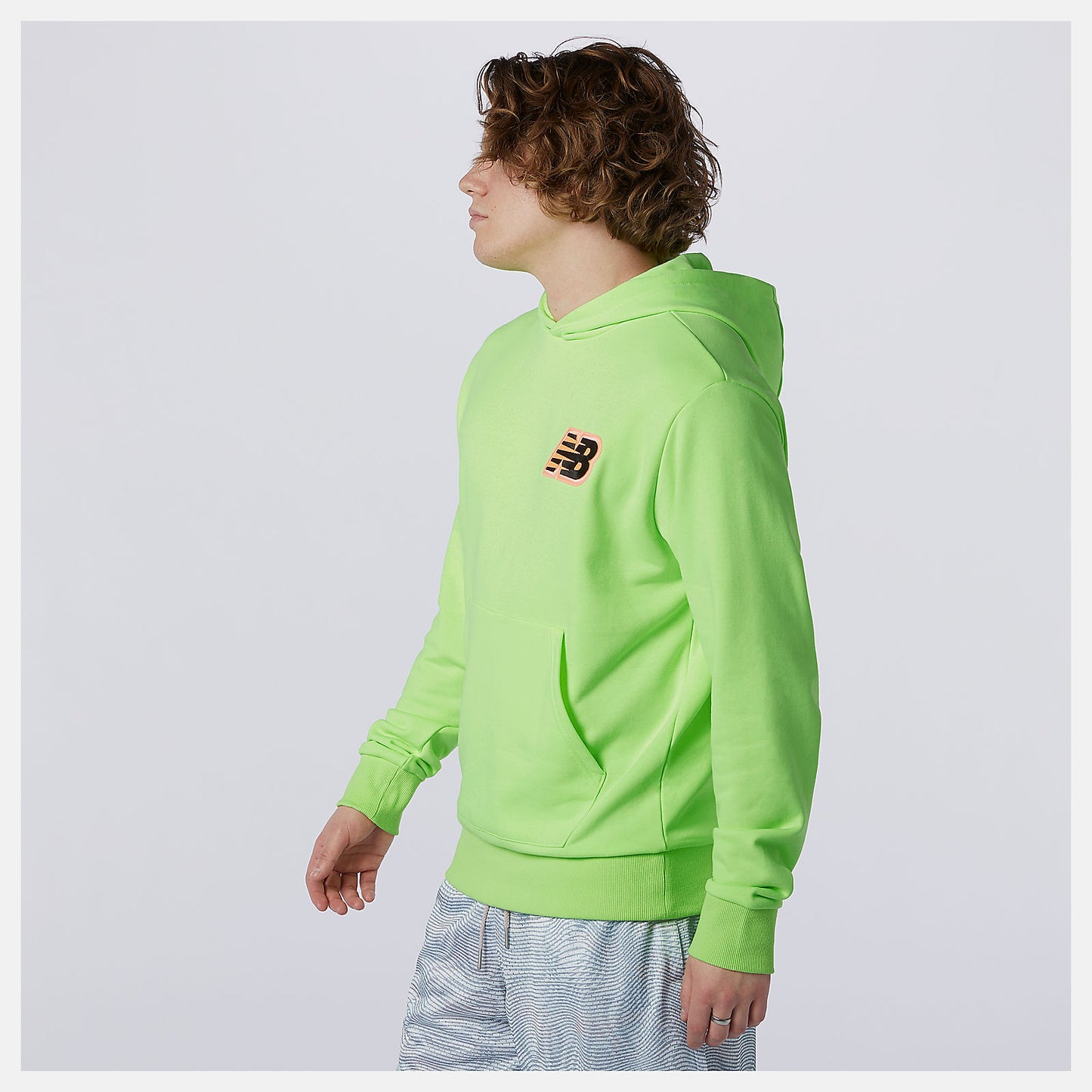 Bleached Lime Glo NB Athletics Psy Varsity Hoodie | New Balance Clothing