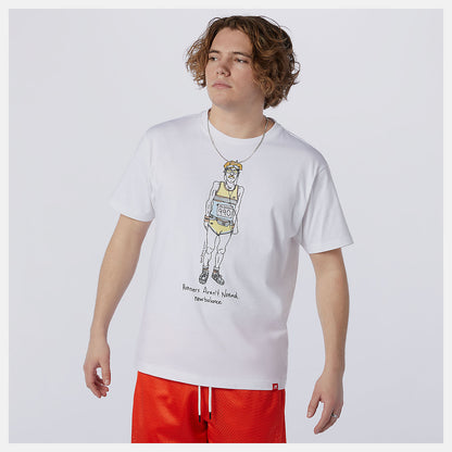 White NB Essentials Runner Tee | New Balance Clothing