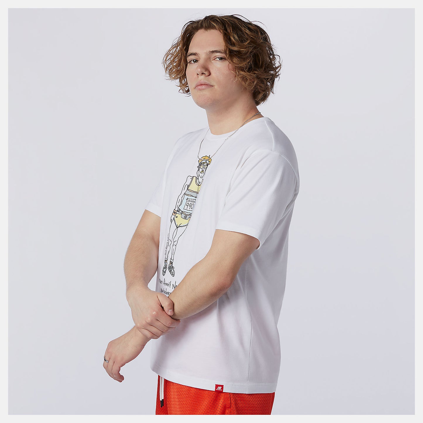 White NB Essentials Runner Tee | New Balance Clothing