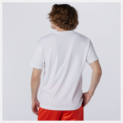 White NB Essentials Runner Tee | New Balance Clothing