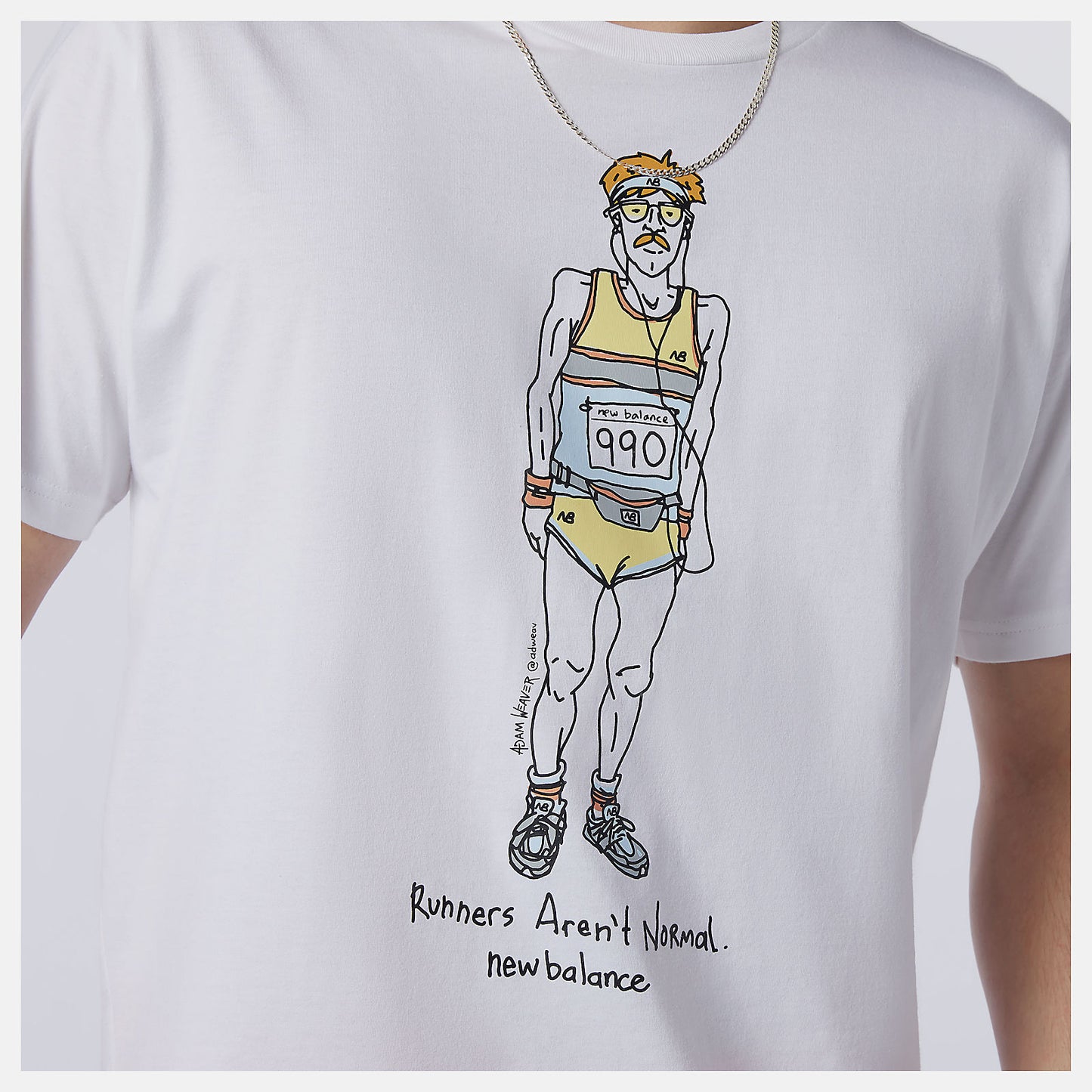 White NB Essentials Runner Tee | New Balance Clothing