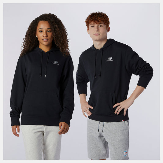 Black NB Essentials Embroidered Hoodie | New Balance Clothing