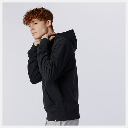 Black NB Essentials Embroidered Hoodie | New Balance Clothing
