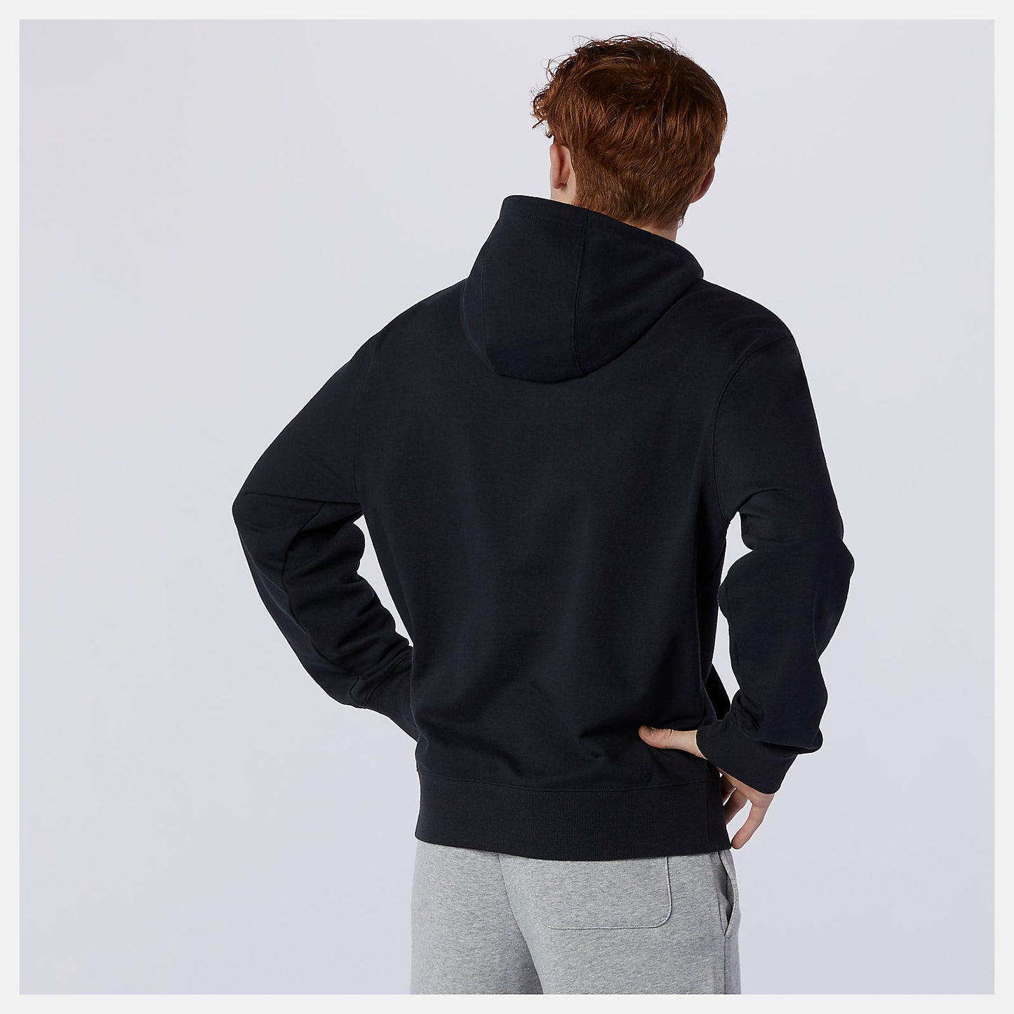 Black NB Essentials Embroidered Hoodie | New Balance Clothing