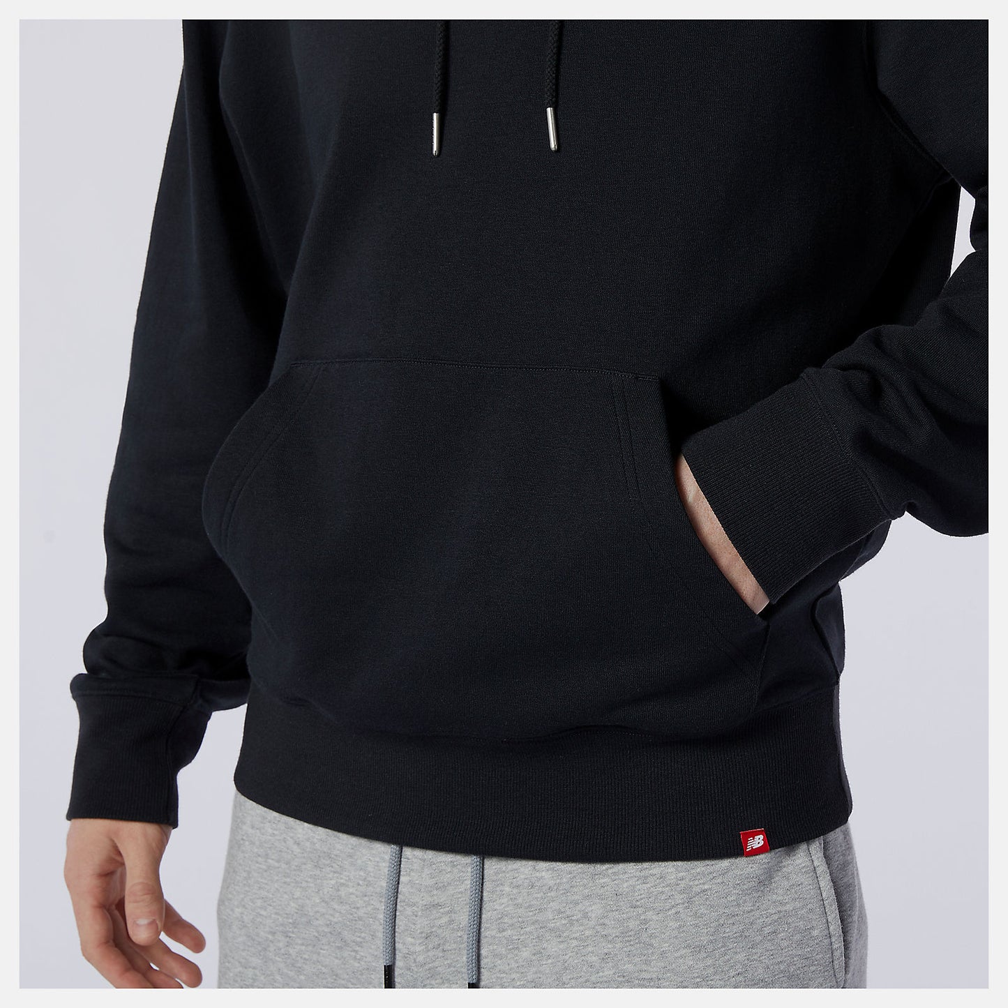 Black NB Essentials Embroidered Hoodie | New Balance Clothing