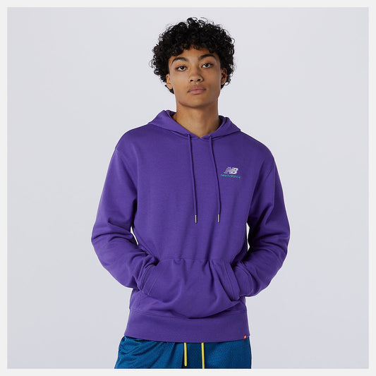 Prism Purple NB Essentials Embroidered Hoodie | New Balance Clothing