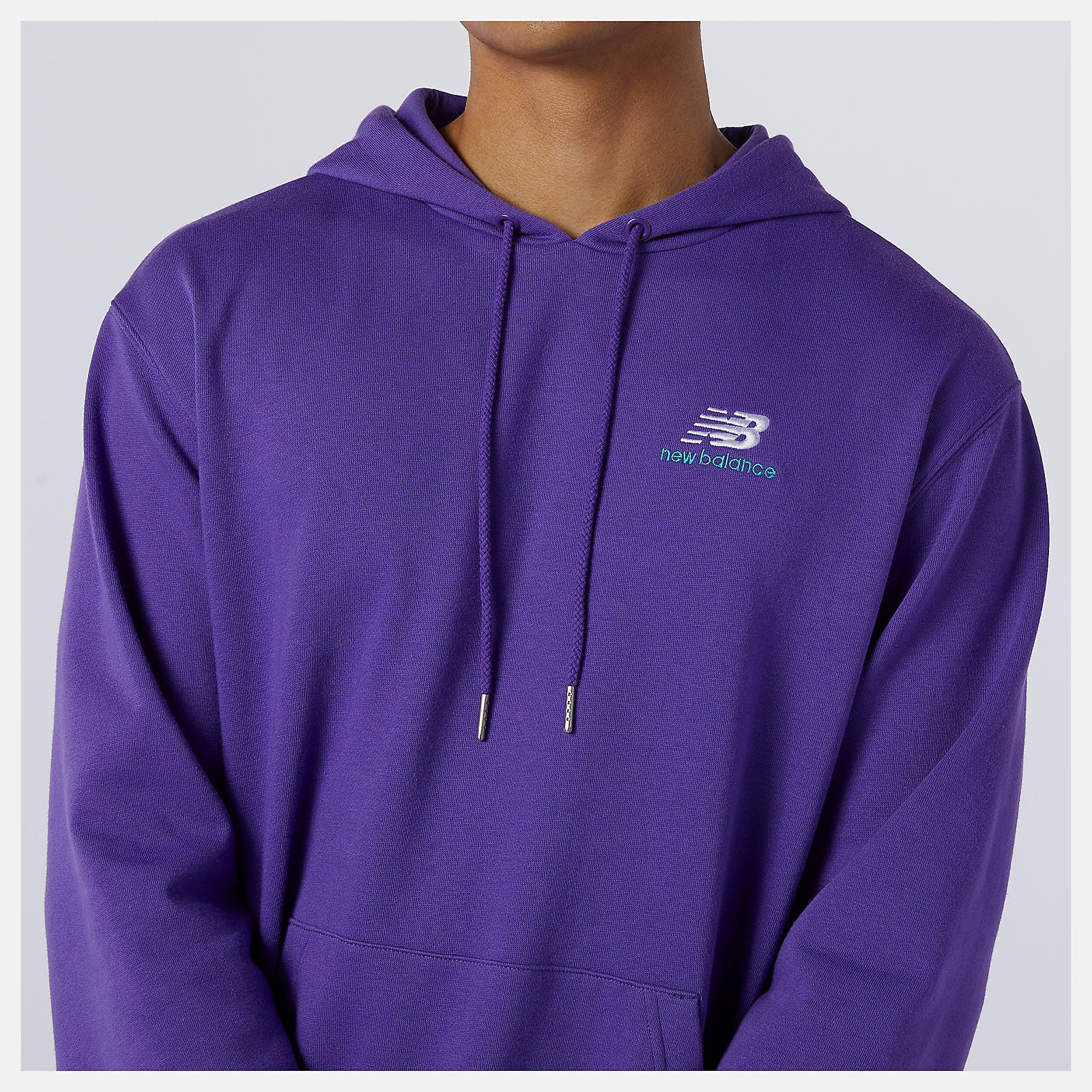 Prism Purple NB Essentials Embroidered Hoodie | New Balance Clothing