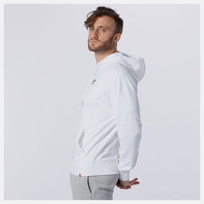 White NB Essentials Embroidered Hoodie | New Balance Clothing