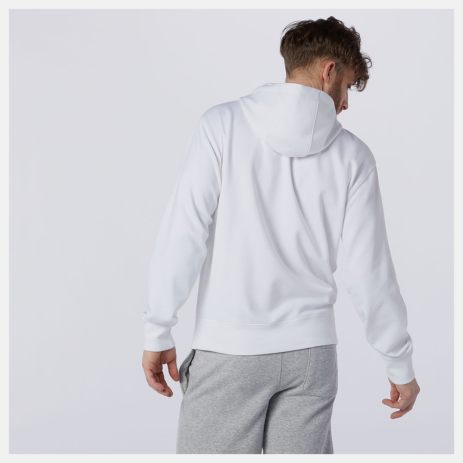 White NB Essentials Embroidered Hoodie | New Balance Clothing