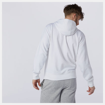 White NB Essentials Embroidered Hoodie | New Balance Clothing