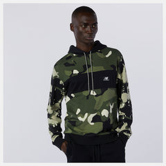 Black/Magnet NB Essentials Fleece Camo Hoodie | New Balance Clothing