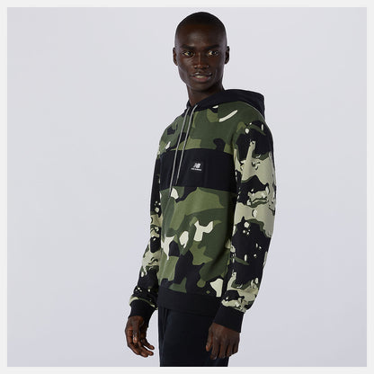 Black/Magnet NB Essentials Fleece Camo Hoodie | New Balance Clothing