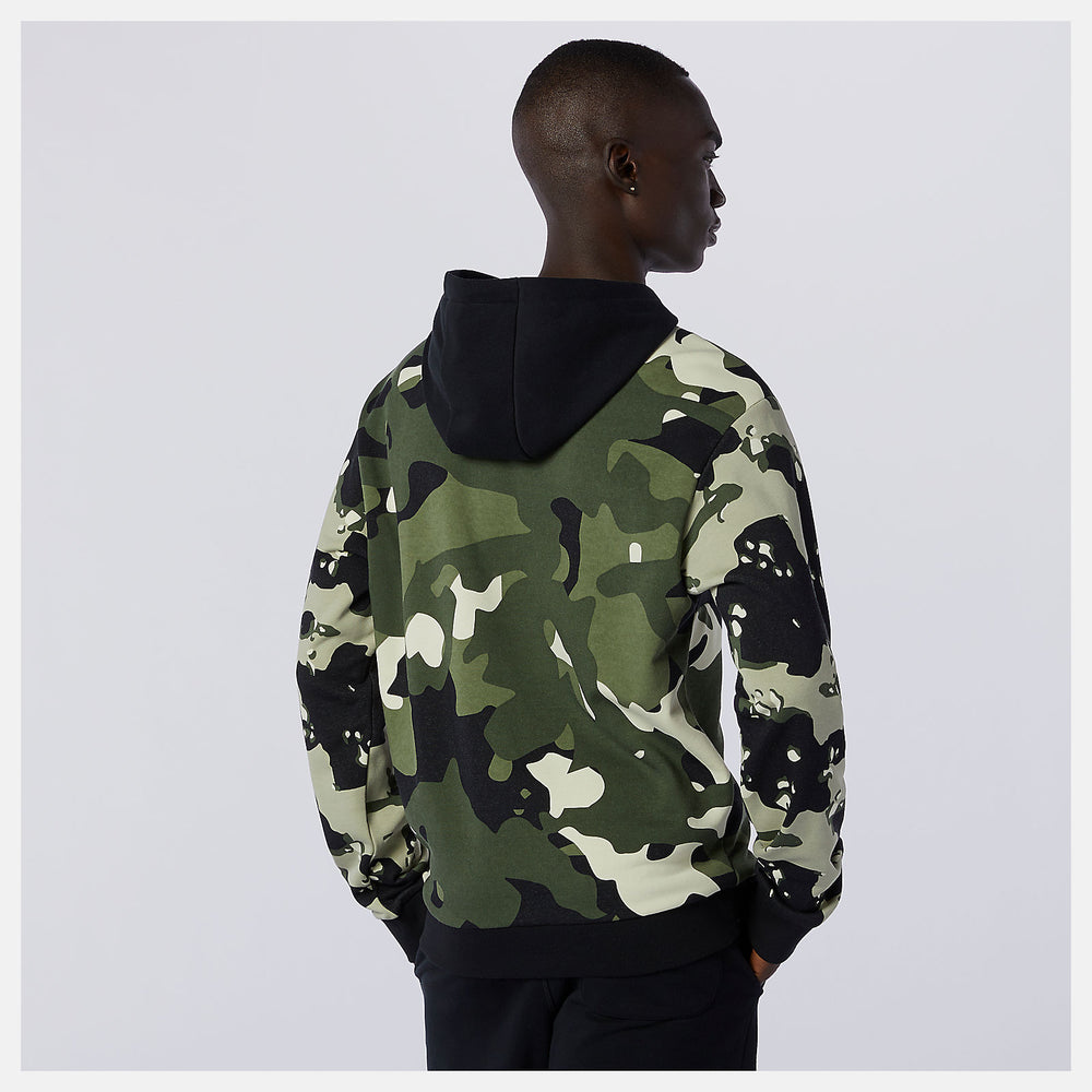 Black/Magnet NB Essentials Fleece Camo Hoodie | New Balance Clothing