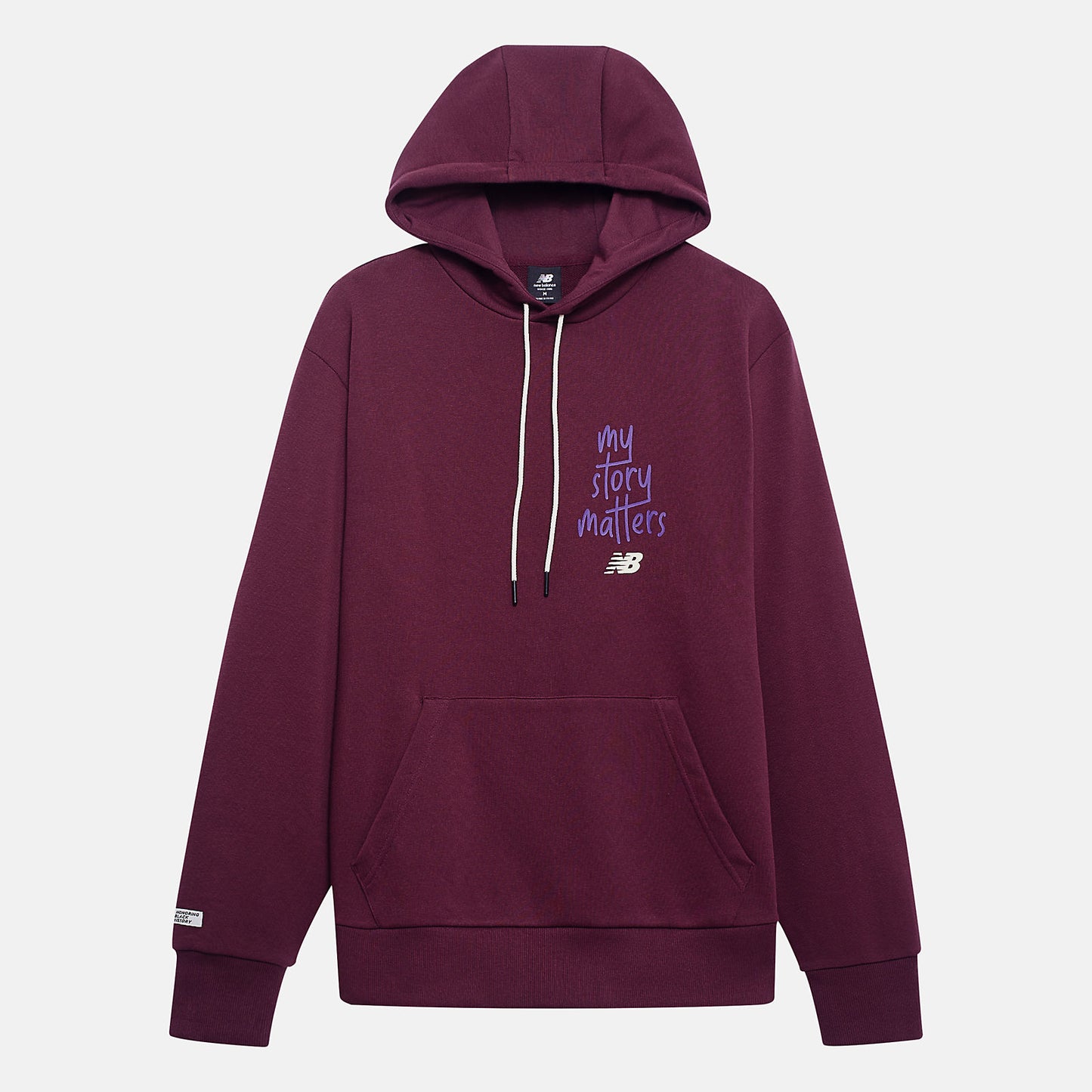 NB Burgundy My Story Matters Hoodie | New Balance Clothing