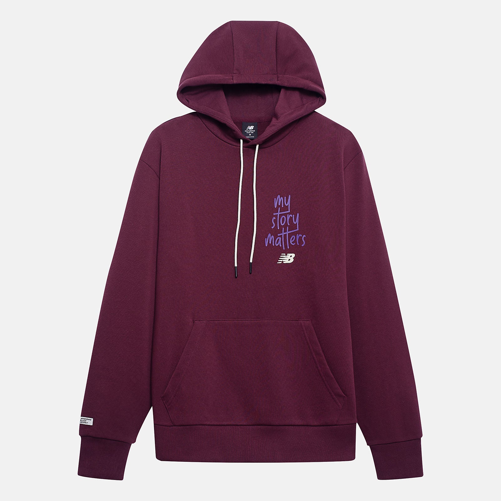 NB Burgundy My Story Matters Hoodie | New Balance Clothing