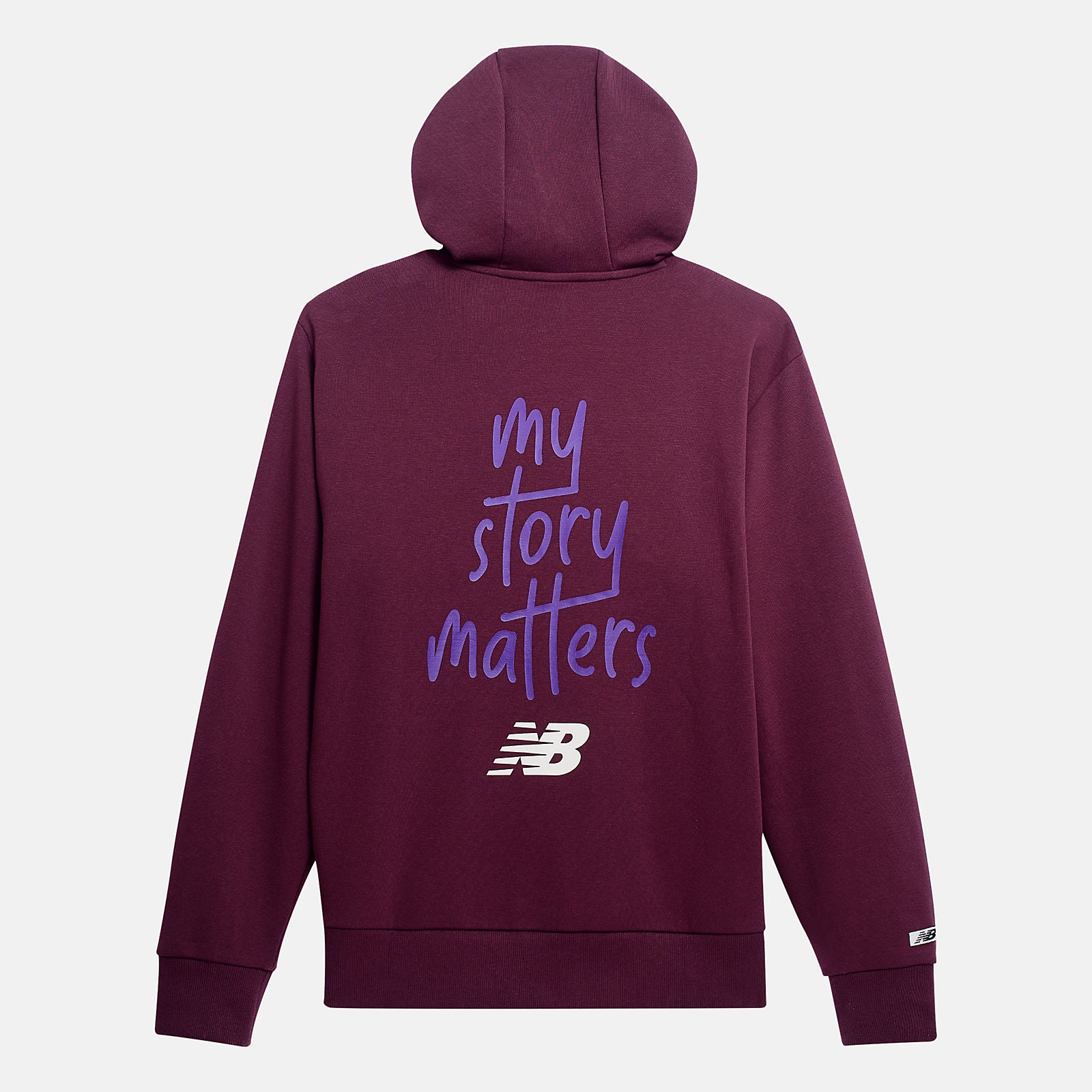 NB Burgundy My Story Matters Hoodie | New Balance Clothing