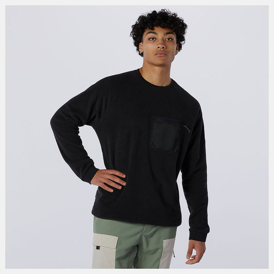 Black NB All Terrain Pocket Crew | New Balance Clothing