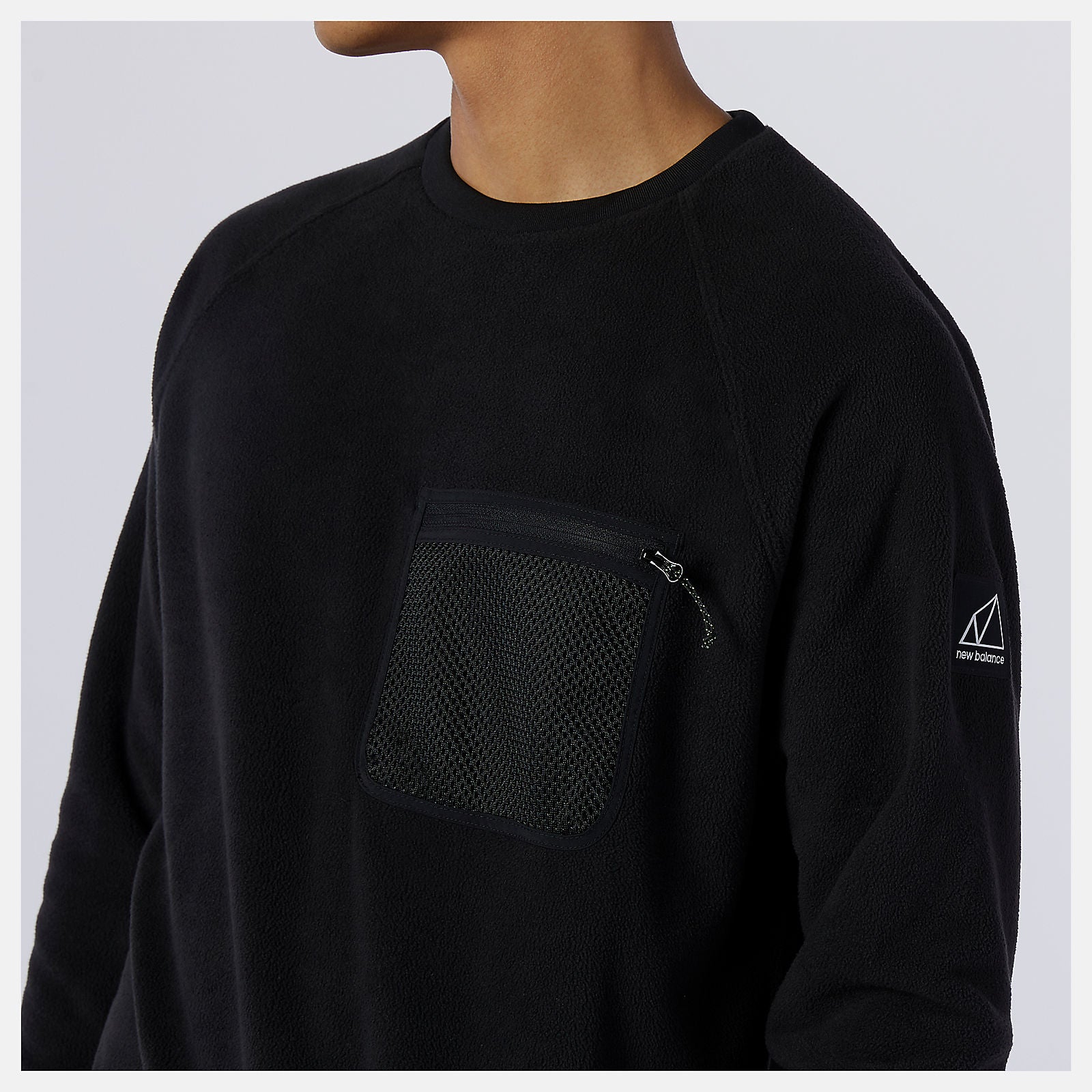 Black NB All Terrain Pocket Crew | New Balance Clothing