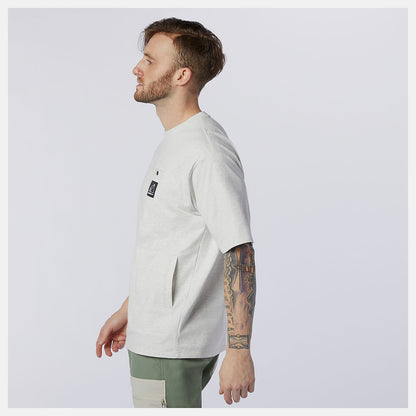 Sea Salt Heather NB All Terrain Pocket Tee | New Balance Clothing
