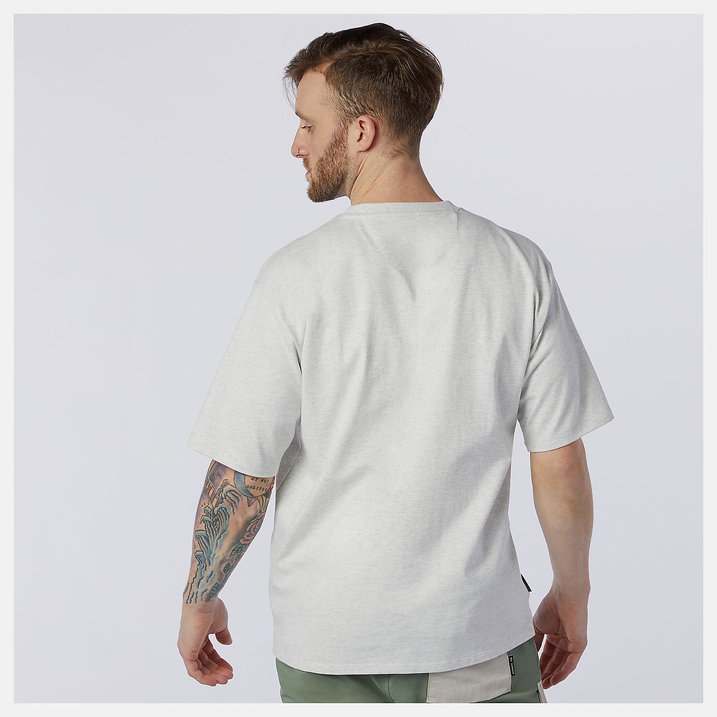 Sea Salt Heather NB All Terrain Pocket Tee | New Balance Clothing