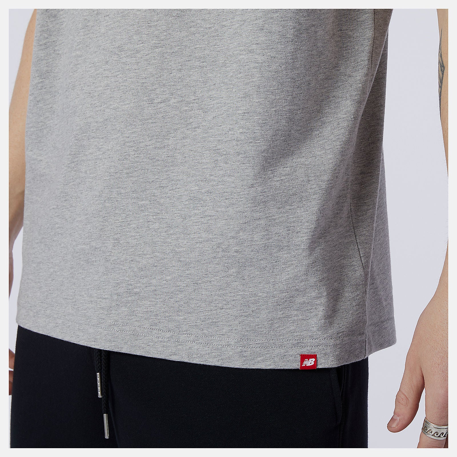 Athletic Grey NB Essentials Embroidered Tee | New Balance Clothing