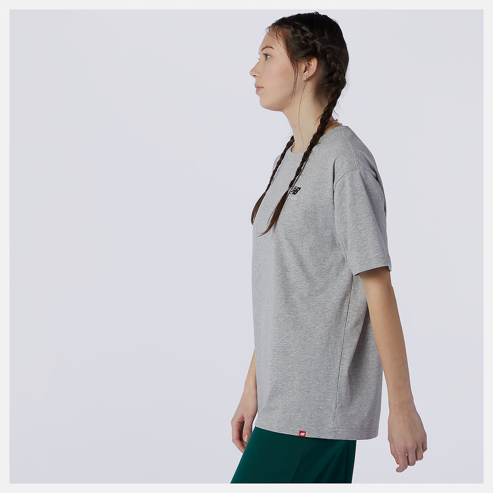 Athletic Grey NB Essentials Embroidered Tee | New Balance Clothing