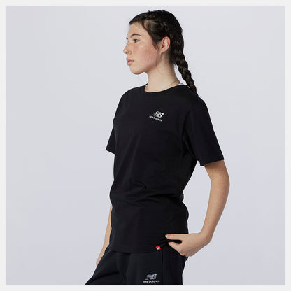Black NB Essentials Embroidered Tee | New Balance Clothing