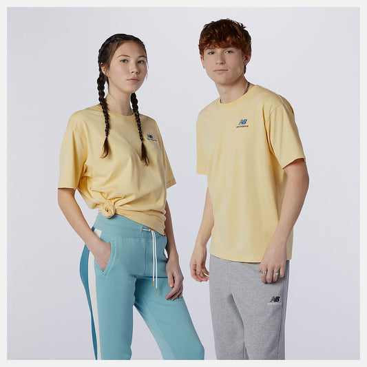 Yellow NB Essentials Embroidered Tee | New Balance Clothing