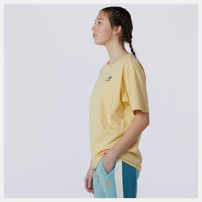 Yellow NB Essentials Embroidered Tee | New Balance Clothing