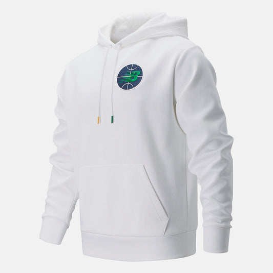 White NB Basketball Colorized Court Hoodie | New Balance Clothing