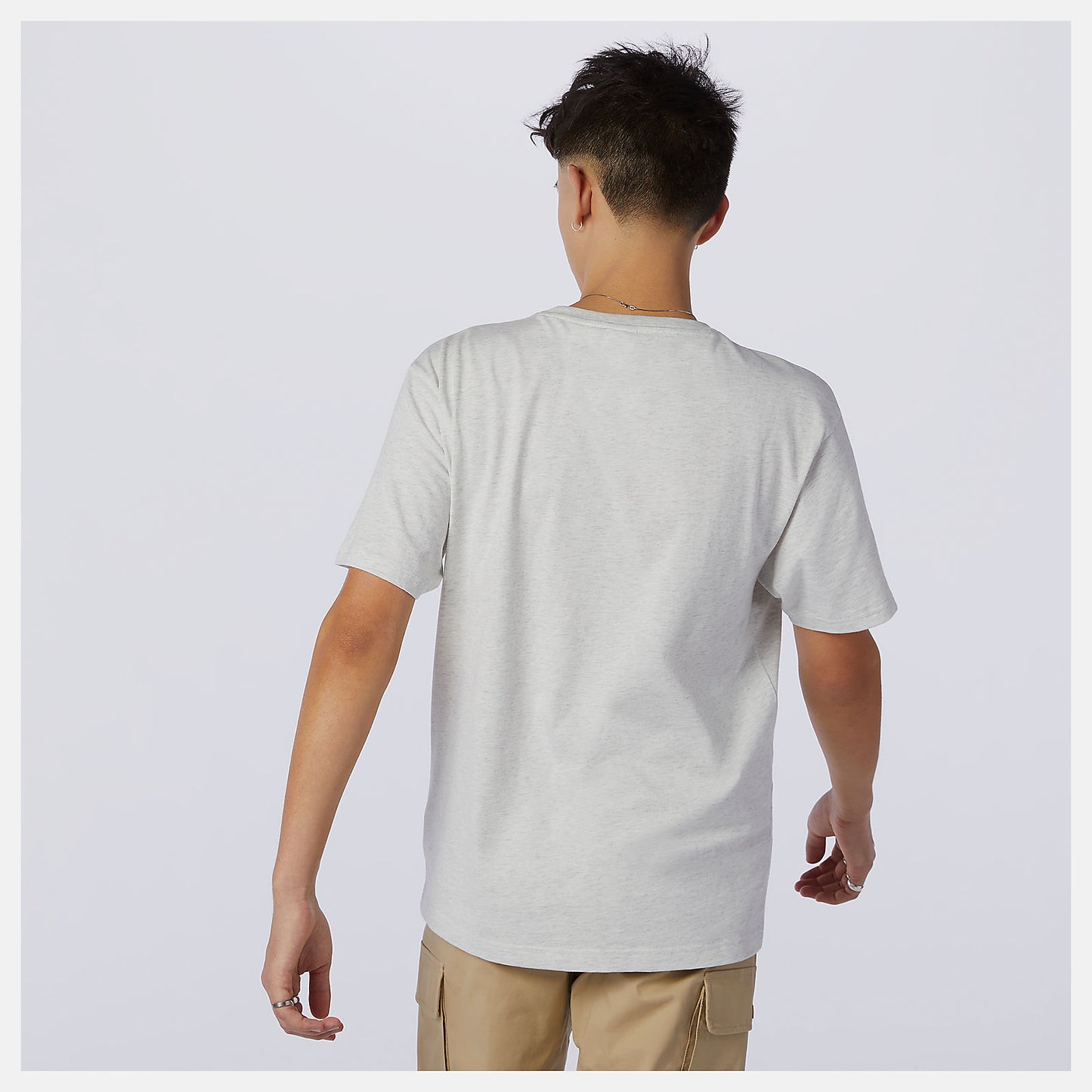 Sea Salt Heather NB Athletics Higher Learning Badge Tee | New Balance Clothing