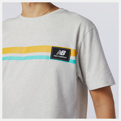 Sea Salt Heather NB Athletics Higher Learning Badge Tee | New Balance Clothing