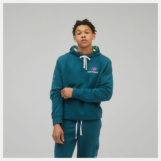 Mountain Teal NB Athletics Clash Hoodie | New Balance Clothing