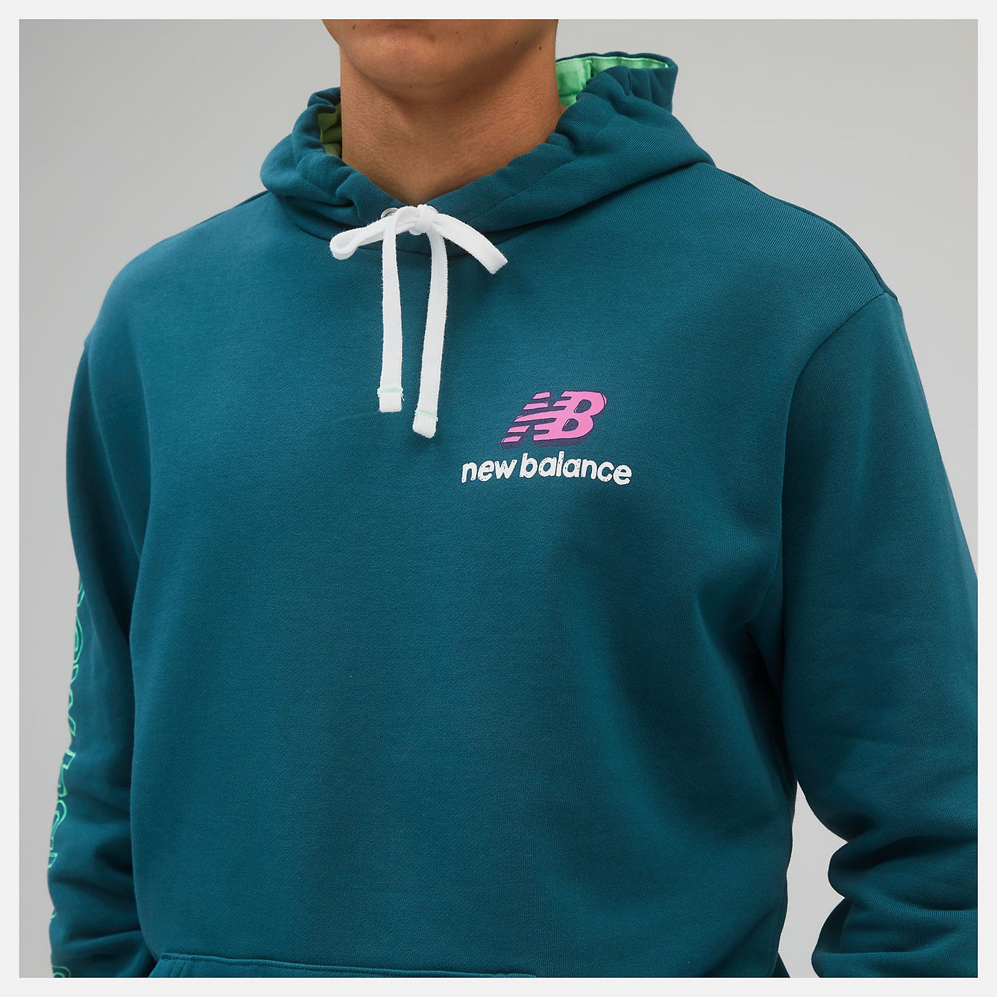 Mountain Teal NB Athletics Clash Hoodie | New Balance Clothing