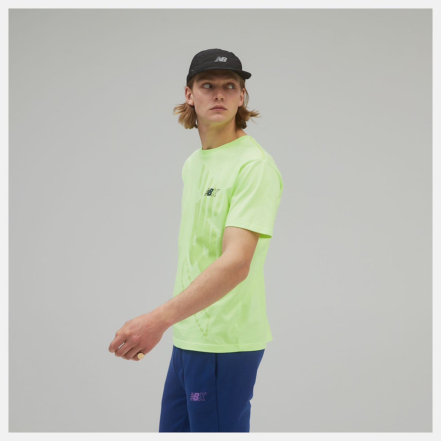 Bleached Lime Glo NB Essentials NBX Graphic Tee 2 | New Balance Clothing