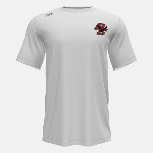 White Short Sleeve Tech Tee(Boston College) | New Balance Clothing